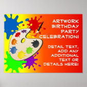 Colorful Palate Art Party Poster (Voorkant)
