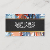 Colorful Palm Trees Pattern | Natuurlijke Visitekaartje (Voorkant)