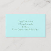 Colorful Palm Trees Visitekaartje (Achterkant)