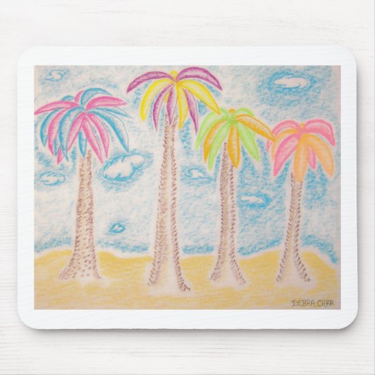 Colorful Palms-mousepad Muismat (Voorkant)