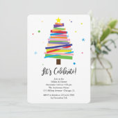 Colorful Panels kerstboom Whimsical Holiday Kaart (Staand voorkant)