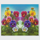 Colorful Pansies - AI ART Cadeaupapier (Vlak)