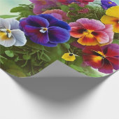 Colorful Pansies - AI ART Cadeaupapier (Hoek)