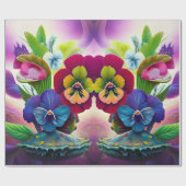Colorful Pansies - AI ART Cadeaupapier (Vlak)