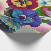 Colorful Pansies - AI ART Cadeaupapier (Hoek)