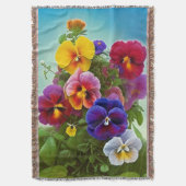 Colorful Pansies - AI ART Deken (Voorkant Verticaal)