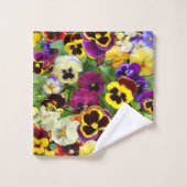 Colorful Pansies Bad Handdoek (Wasdoekje)