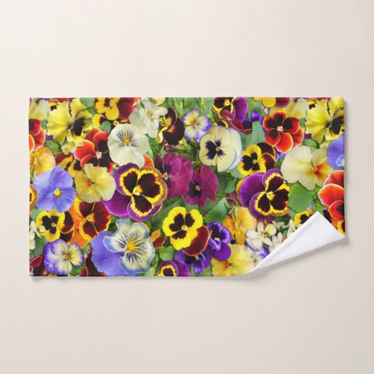 Colorful Pansies Bad Handdoek (Handdoek)