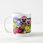Colorful Pansies Coffee Mok (Links)