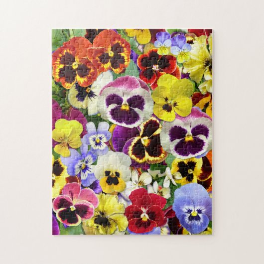 Colorful Pansies Collage Legpuzzel (Verticaal)