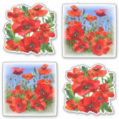 Colorful Pansies Contour Sticker (Voorkant)