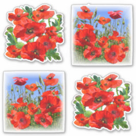 Colorful Pansies Contour Sticker
