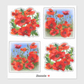 Colorful Pansies Contour Sticker (Vel)