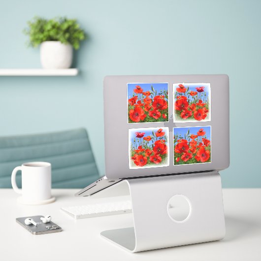 Colorful Pansies Contour Sticker (Laptop op bureau)