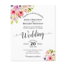 Colorful Pansies Elegant BUDGET Weduwuitnodiging