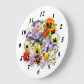 Colorful Pansies Grote Klok (Hoek)