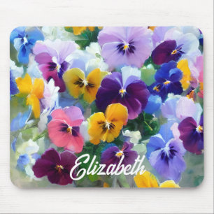 Colorful Pansies Muismat