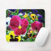 Colorful Pansies Muismat (Met muis)