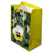Colorful Pansies Pasen Medium Cadeauzakje (Achterkant Gekanteld)