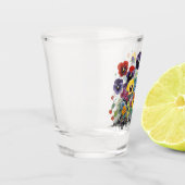 Colorful Pansies Shot Glas (Links)