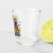 Colorful Pansies Shot Glas (Rechts)
