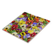 Colorful Pansies Tegeltje (Zijkant)