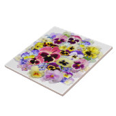 Colorful Pansies Tegeltje (Zijkant)