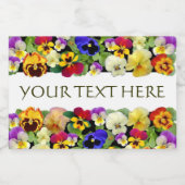 Colorful Pansies Voedselcontainer Etiket (Enkel label)