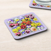Colorful Pansy Display Bier Onderzetter (Linkerzijde)