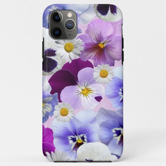 Colorful Pansy en Daisy Flowers Case-Mate iPhone Case (Achterkant)