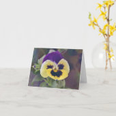 Colorful Pansy Flower van Gertie's Garden Kaart (Gele Bloem)