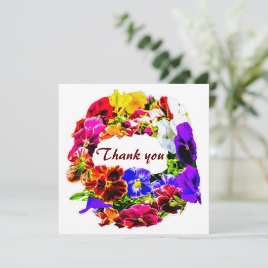 Colorful Pansy Flowers (Staand voorkant)