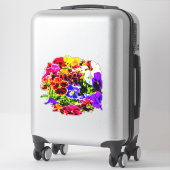 Colorful Pansy Flowers Sticker (Koffer)