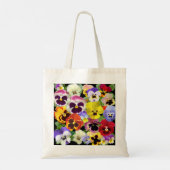 Colorful Pansy Patchwork Tote Bag (Achterkant)