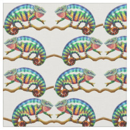 Colorful Panther Chameleon Fabric Stof