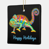 Colorful Panther Chameleon Keramisch Ornament (Links)
