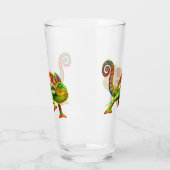 Colorful Panther Chameleon Lizard Glass Tumbler (Links)