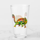 Colorful Panther Chameleon Lizard Glass Tumbler (Voorkant)