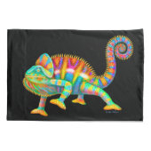 Colorful Panther Chameleon Pillowcase Kussensloop (Achterkant)