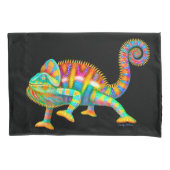 Colorful Panther Chameleon Pillowcase Kussensloop (Voorkant)