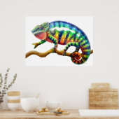 Colorful Panther Chameleon Print (Keuken)