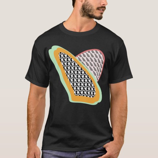 Colorful Papaya en Dragonfruit Summer T-shirt (Voorkant)