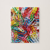 Colorful Paper Clips Kantoor Supply Jigzaag Puzzle Legpuzzel (Verticaal)