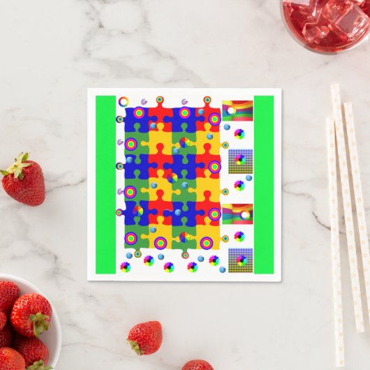 Colorful Paper Napkin Servetten (Insitu)