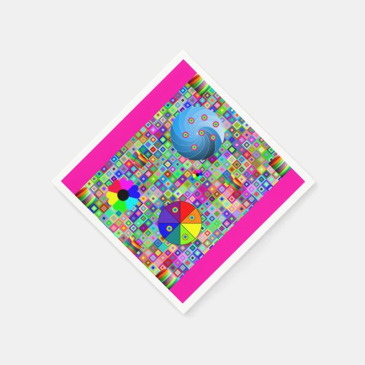 Colorful Paper Napkin Servetten (Hoek)