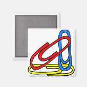 Colorful Paperclips Magneet (Voorkant / Achterkant)