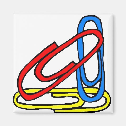 Colorful Paperclips Magneet (Voorkant)