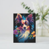 Colorful Papillon-hond Briefkaart (Staand voorkant)