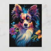 Colorful Papillon-hond Briefkaart (Voorkant)