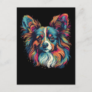 Colorful Papillon-hond Briefkaart